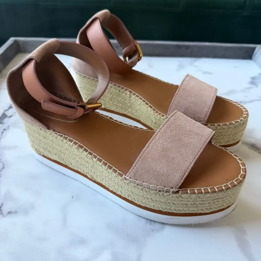 See by Chloé Glyn Flatform Espadrilles Size EU 40